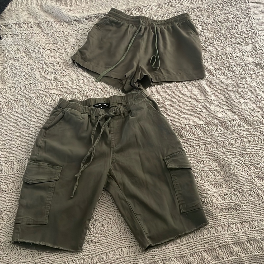 Bundle two green shorts